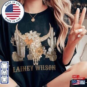 Lainey Wilson Bullhead Shirt Retro 90S T-Shirt Country Music